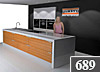 Klik hier voor project 689. Een Snaidero keuken in Teak gecombineerd met wit hoogglans lak.