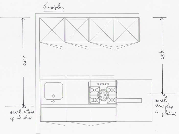 Grondplan keuken project 471.