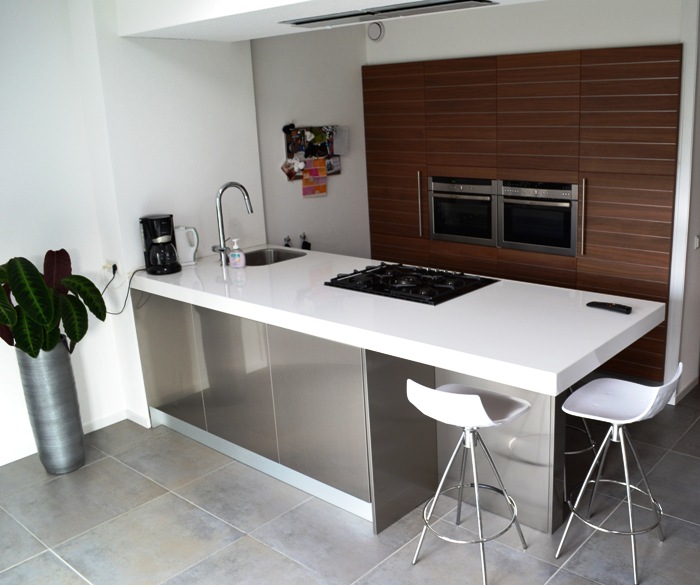 Deze Snaidero keuken is door de klant zelf gemonteerd.